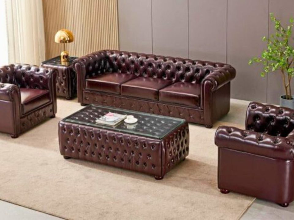 Executive Office Sofa Set Leather