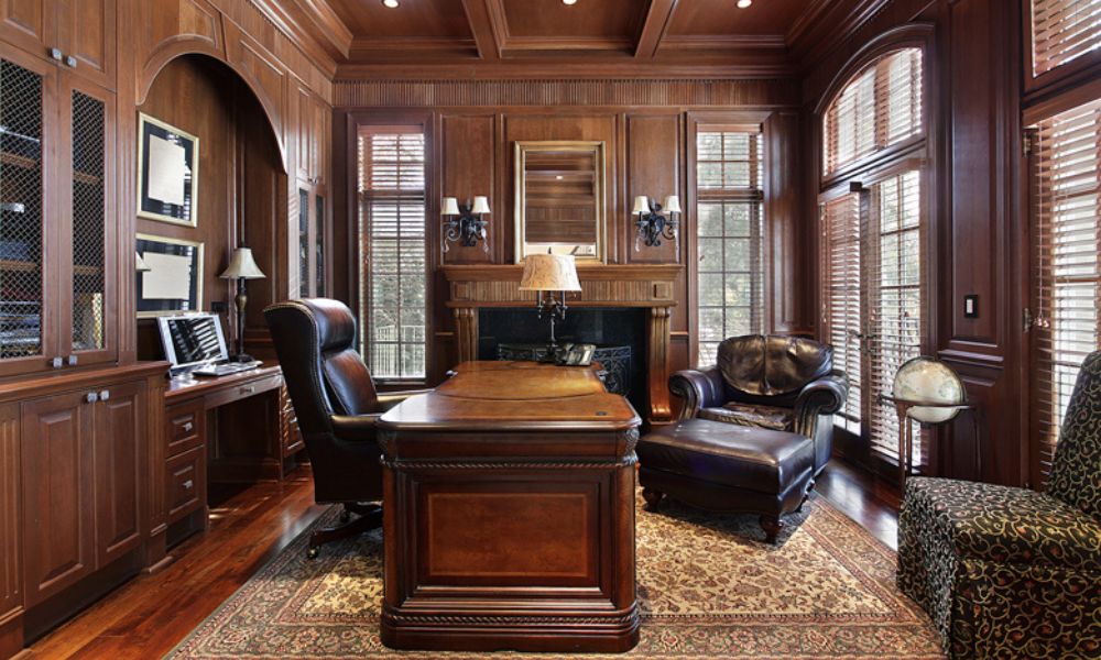 اتاق مدیریت کلاسیک چوبی
