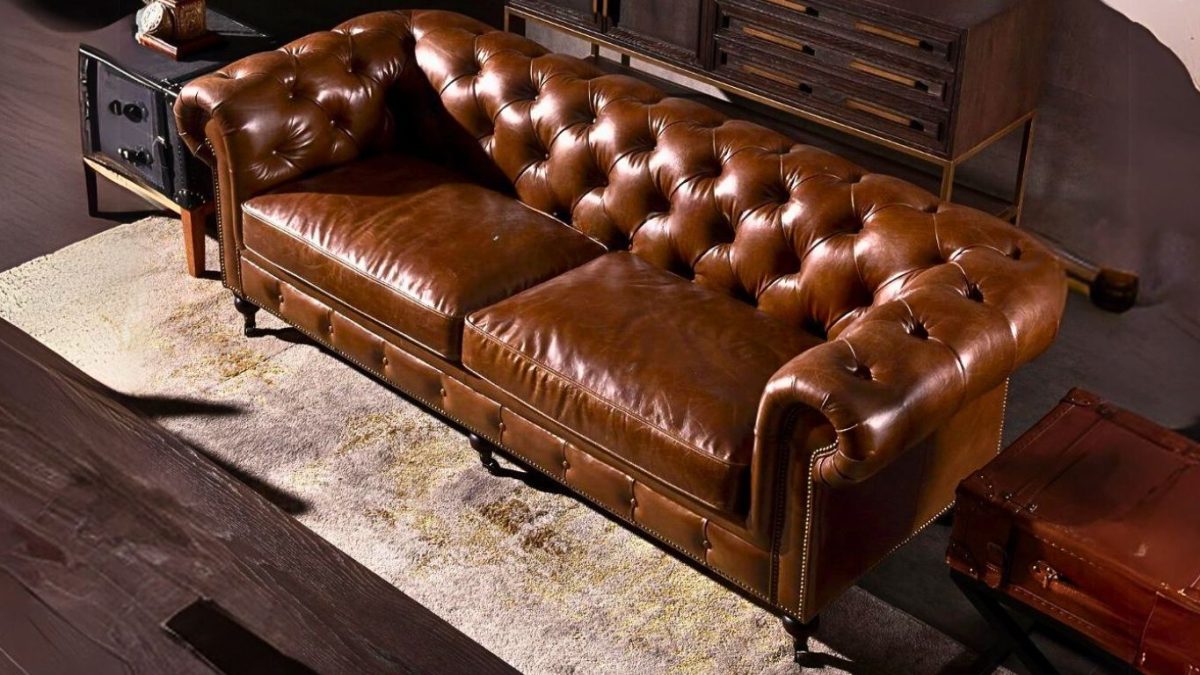 Luxury Management Leather Couch