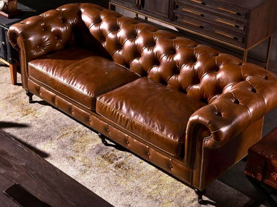 Luxury Management Leather Couch