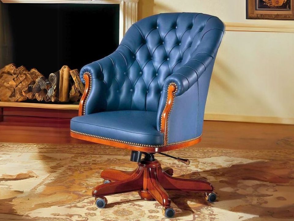 Luxury Blue leather executive chair