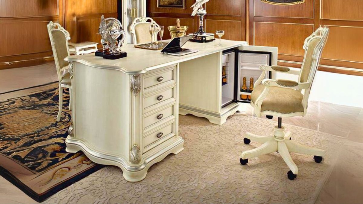 Luxury management desk white and classic